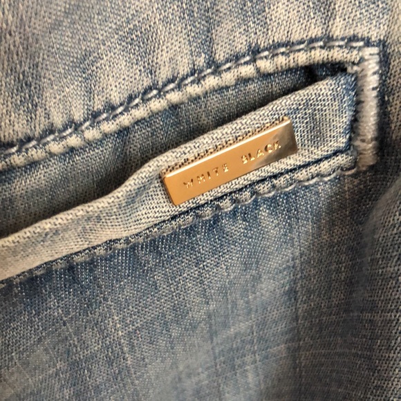 NEW NWT White House Black Market The TAPERED Ankle Chambray Jean Pant size 6 - Picture 6 of 14